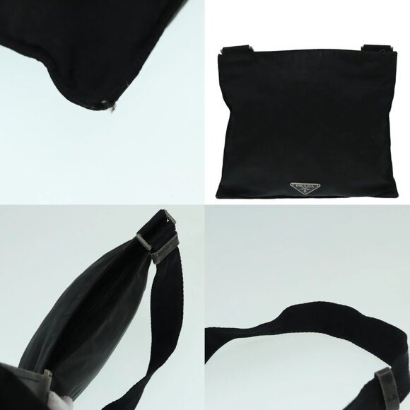 PRADA Shoulder Bag Nylon Black Silver Auth 92858 - Picture 15 of 15